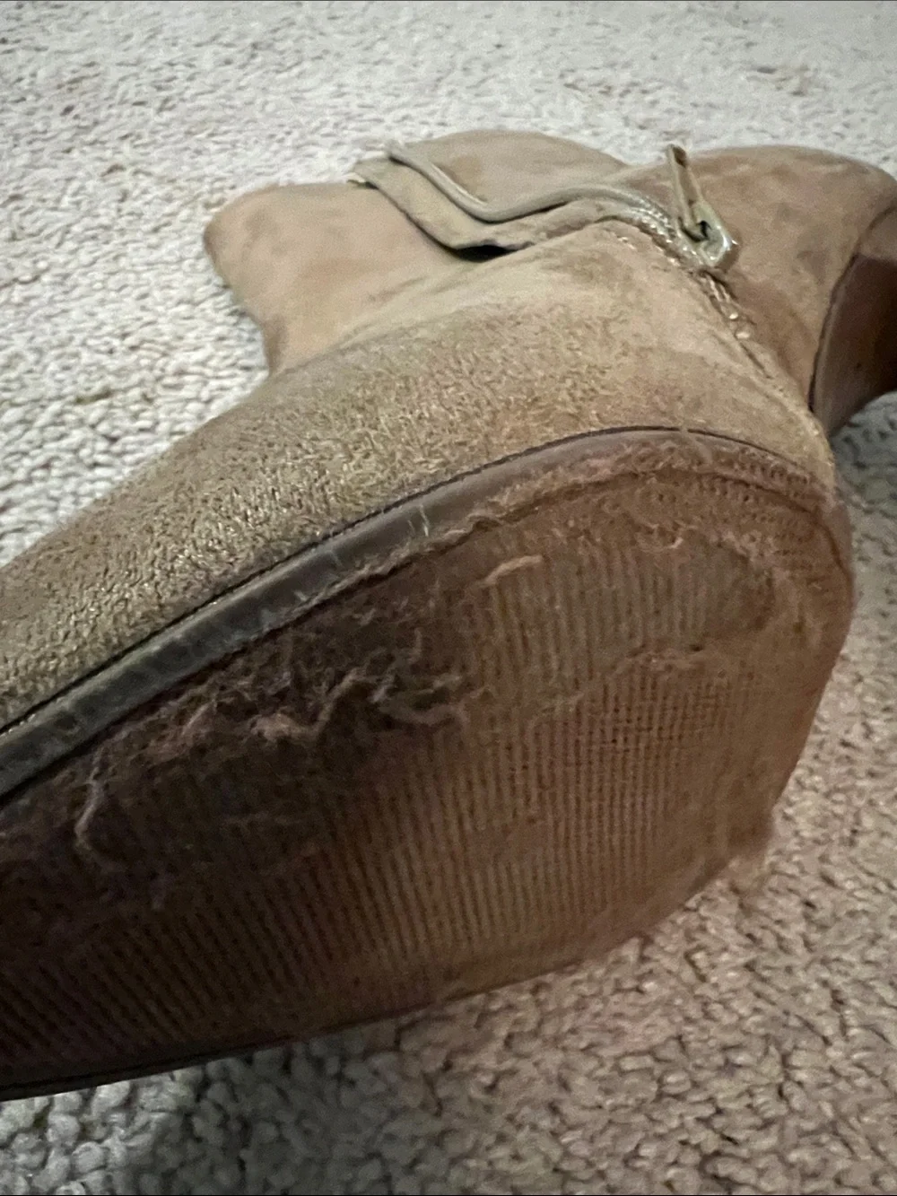 Rouge! Taupe Suede Pointed-Toe Ankle Booties